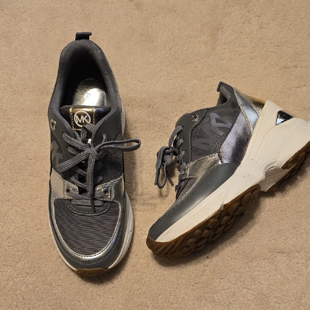Michael Kors Metallic Gray Sneakers